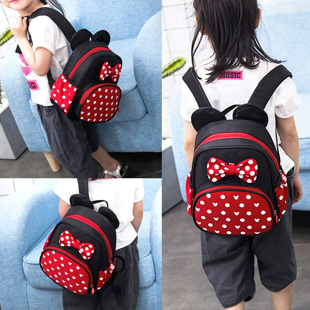Cute Mini Backpack for Girls Toddler Bookbag Little Kids Backpacks for Toddler Backpack Baby Daycare Bag Child Kindergarten Preschool Book Bags Mouse Toys Travel Small Girl Backpacks Accessories