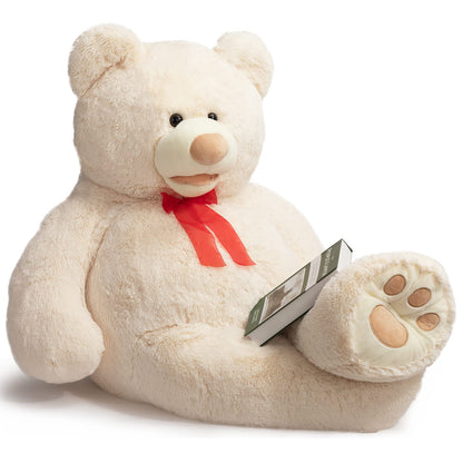 HollyHOME 6ft Teddy Bear Giant Teddy Bear Stuffed Animal with Embroidered Paws Holiday Valentine's Toy Gift for Girlfriend Kids 72 inches Brown
