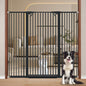 Fairy Baby 51.18" Extra Tall Cat Gate for Doorway, 29.5"-40.5" Extra Wide Pet Gate Dog Barrier Indoor for Cats Dogs, Kid Puppy Dog Gate No Jumping Over & No Climb, Metal Child Safety Proof Gate, Black