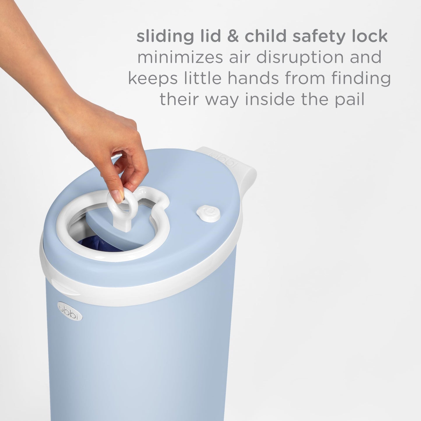 Ubbi Steel Diaper Pail, Odor Locking, No Special Bag Required, Award-Winning, Registry Must-Have, White