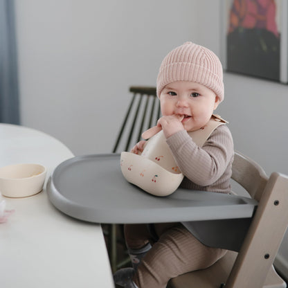 mushie Silicone First Feeding Baby Spoons | 2 Pack (Tradewinds/Shifting Sand)