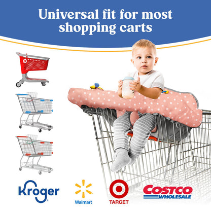Shopping Cart Cover for Baby PILLANI, High Chair Cover for Restaurant Seat, Grocery Cart Cover for Baby Girl and Boy, Cotton Buggy Covers for Babies, Toddler Shopping Cart Cover
