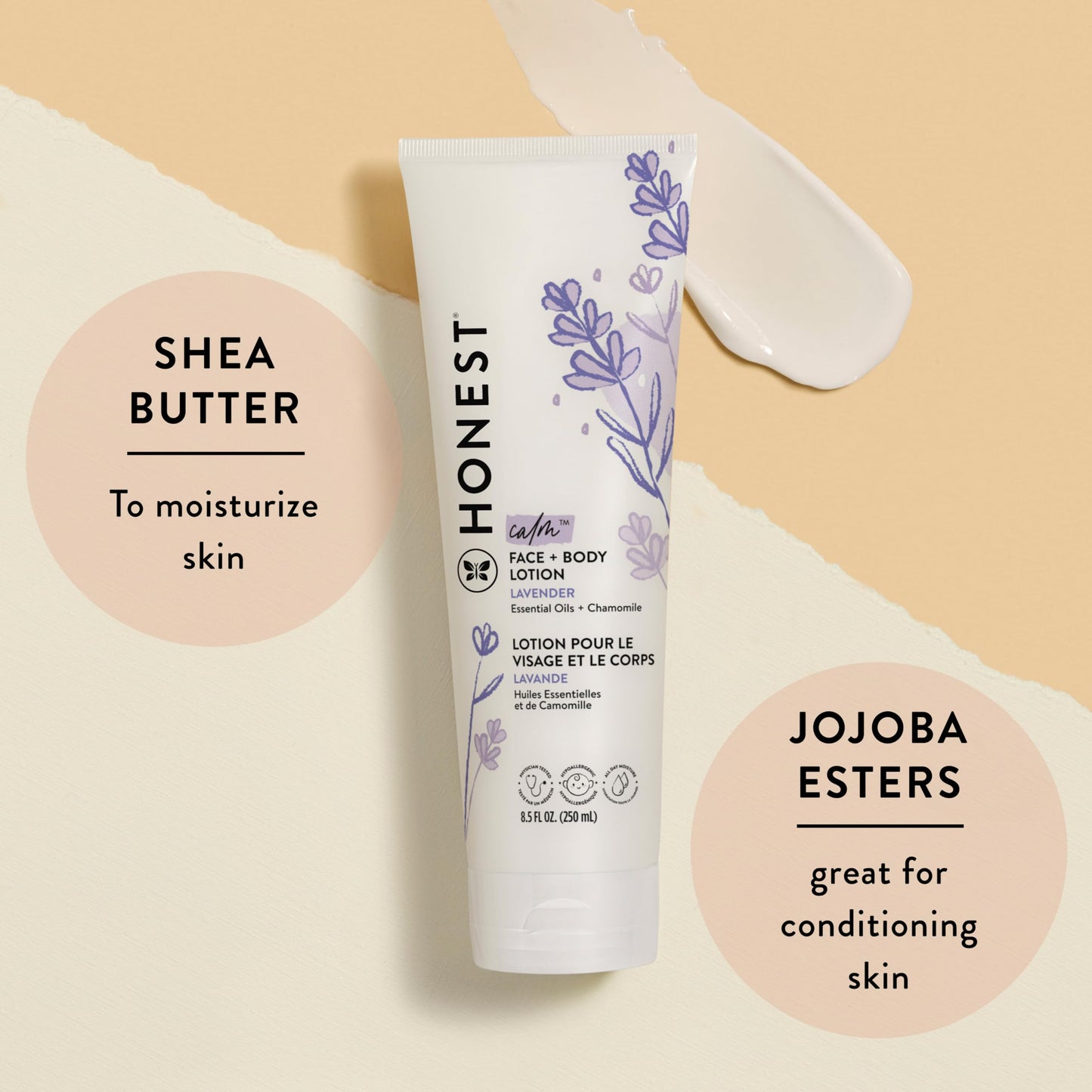 The Honest Company Hydrating Face + Body Lotion | Fast Absorbing, Naturally Derived, Hypoallergenic | Fragrance Free Sensitive, 8.5 fl oz