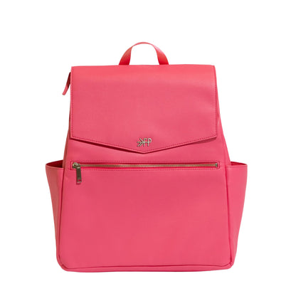 Freshly Picked Classic II Diaper Bag Backpack, Wipeable Vegan Leather With Changing Pad (Sage Green V2)