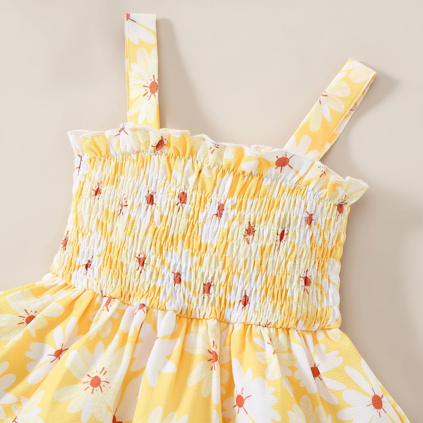 Toddler Baby Girl Summer Clothes Halter Floral Romper Dress Backless Outfits with Hat