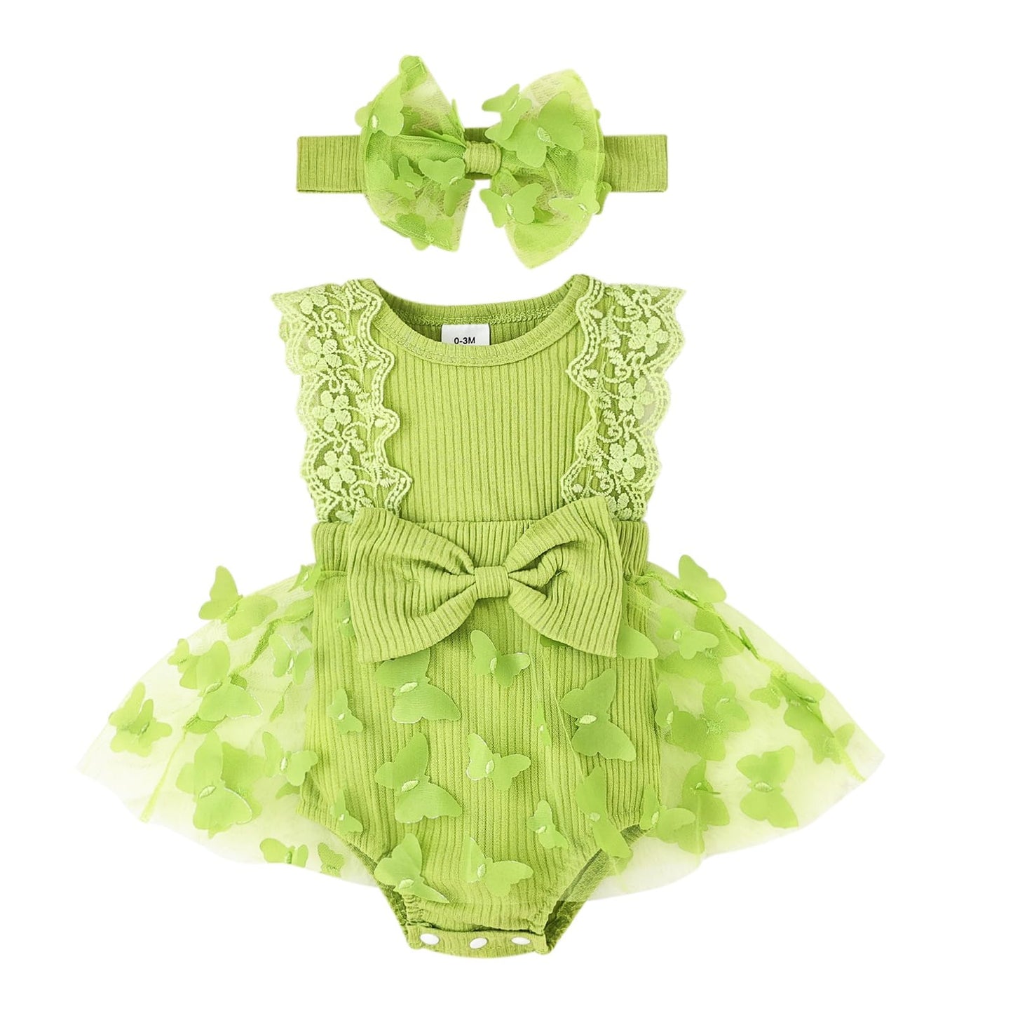 Baby Girl Summer Clothes Cute Newborn Girl Outfits Sleeveless Lace One Piece Romper + Headband 2pcs set 0-12 Months