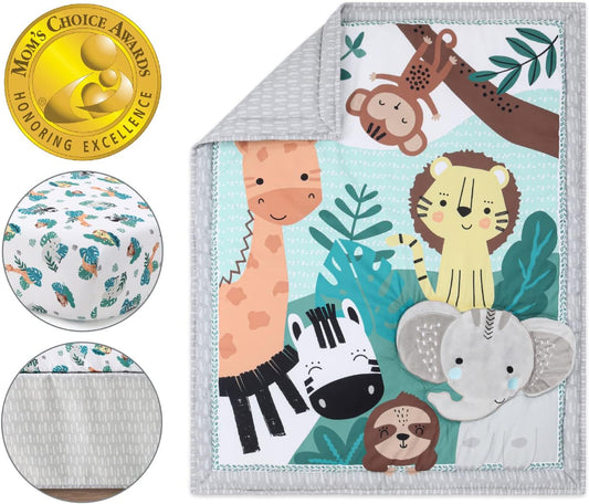 The Peanutshell Crib Bedding Sets, Safari Animals (7 Piece Crib Set)