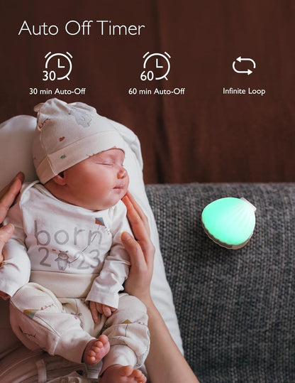 Momcozy Portable Sound Machine - White Noise Machine with 15 Soothing Sounds - Night Light - USB Rechargeable - Ideal for Travel, On-The-Go Use,Helps Baby, Kids, and Adults Sleep Better