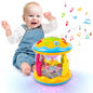 M SANMERSEN Baby Girl Toys 6-12 Months - Babies Ocean Rotating Projector Light Up Musical Toys for 12-18 Months Crawling Learning Tummy Time 1 2 Years Old Infant Boys Girls Gifts - Pink