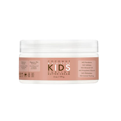 SheaMoisture Kids Extra Moisturizing Detangler, 2-In-1 Curl & Shine Coconut Hibiscus Shampoo & Conditioner, and Curling Butter Cream for Curly Hair 3 Count