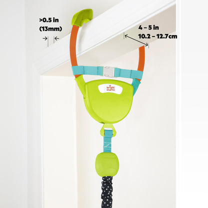 Bright Starts Bounce 'n Spring Deluxe Door Jumper for Baby with Adjustable Strap, 6 Months and Up, Max Weight 26 lbs