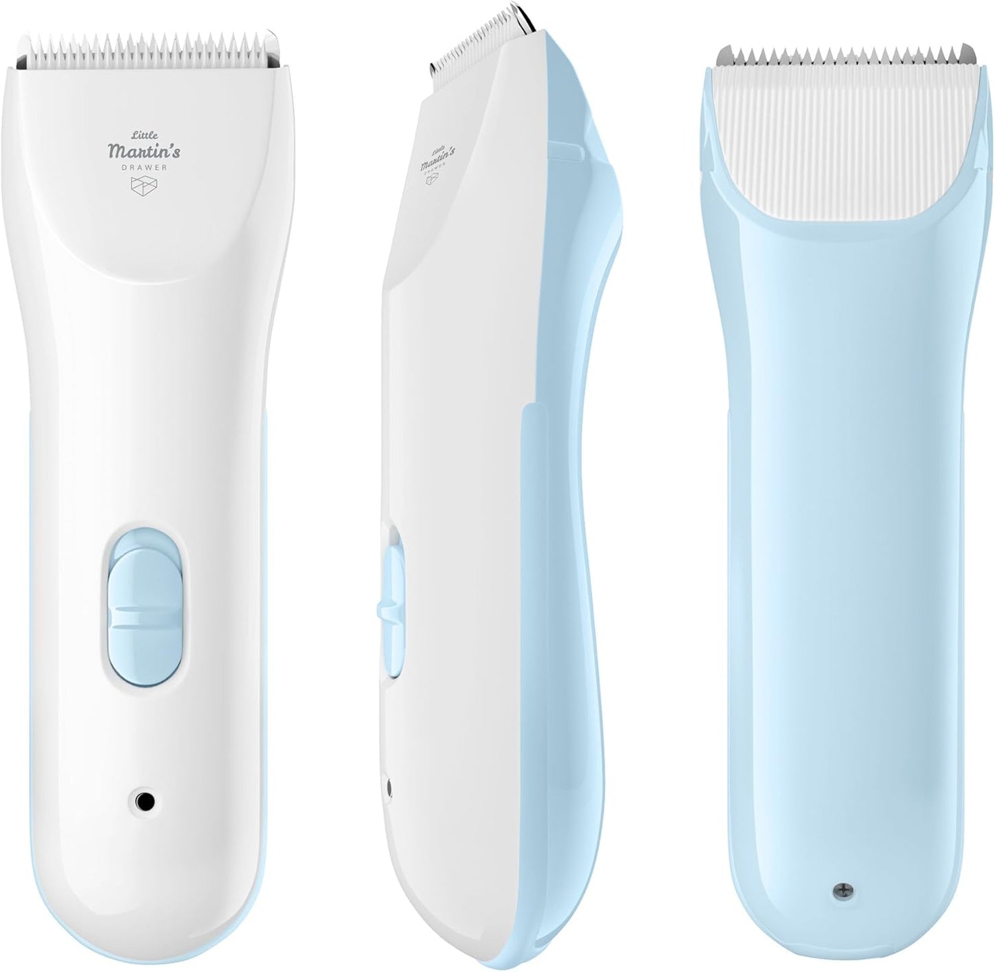 Little Martin's Baby Hair Clipper - Professional Quiet Baby Hair Trimmers - Rechargeable Waterproof Grooming Kit Safety for Toddlers & Kids (Blue)