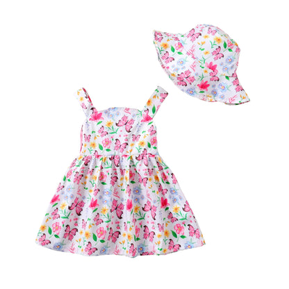 Newborn Infant Baby Girl Dress Toddler Girl Clothes Halter Backless Sleeveless Flower Sundress Summer Dresses for Girl