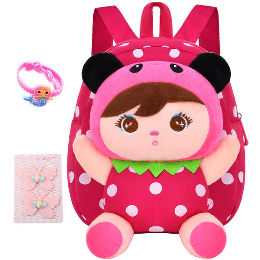 Cute Toddler Backpack Plush Doll Toy Snack Travel Bag Preschool Shoulder Bag Gift for Kid