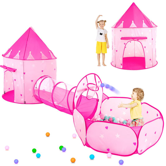 Sumbababy Kids Tent with Crawl Tunnel: Ball Pit Tent for Toddlers - Ball Pit Tunnels for Young Children - Pop Up Baby and Toddler Tent for Indoor & Outdoor