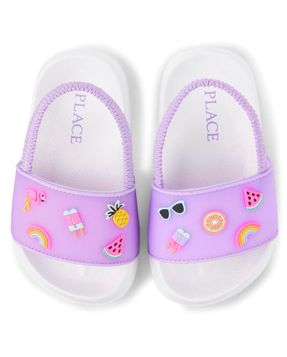 The Children's Place Girl's Baby Toddler Everyday Slide Sandals with Backstrap