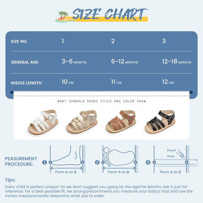 Sawimlgy Baby Girls Boys Sandals Summer Flowers Shoe Rubber Sole PU Leather Mesh Infant Toddler First Walkers Princess Dress Outdoor Shoes
