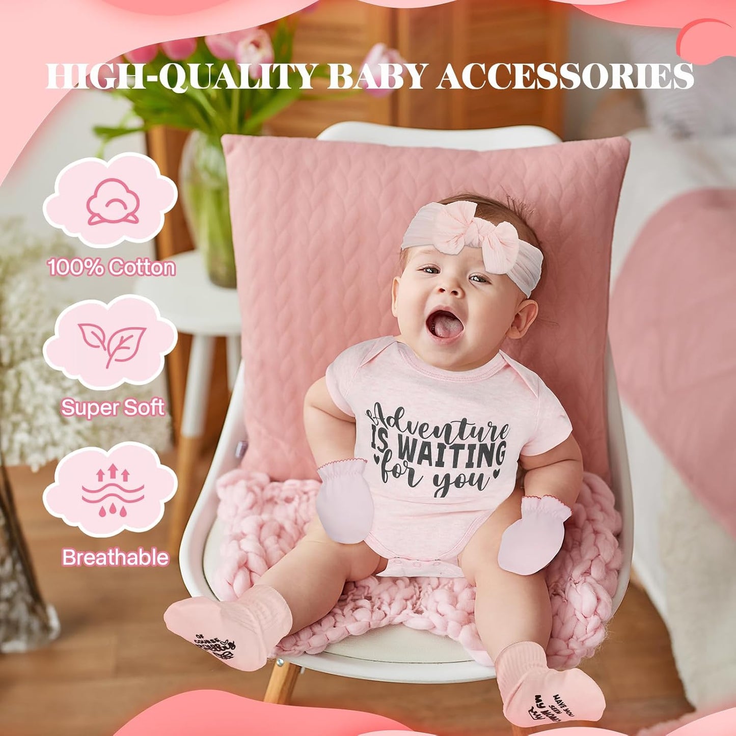 Baby Girl Gifts,Baby Shower Gifts for Girls,Baby Girl Newborn Essentials,Baby Girl Gift Basket,New Baby Girl Gift Set,Gender Reveal Gifts,Baby Gifts for Girls
