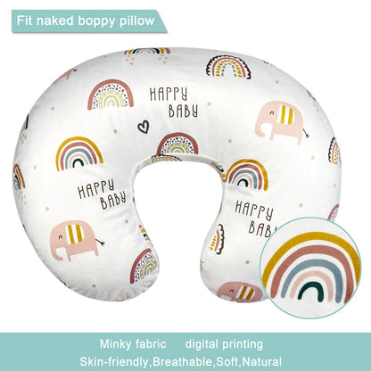 OWLOWLA Nursing Pillow Cover, Breastfeeding Pillow Slipcover Fits Nursing Pillow for Baby Boy Girl(Blush Pink)