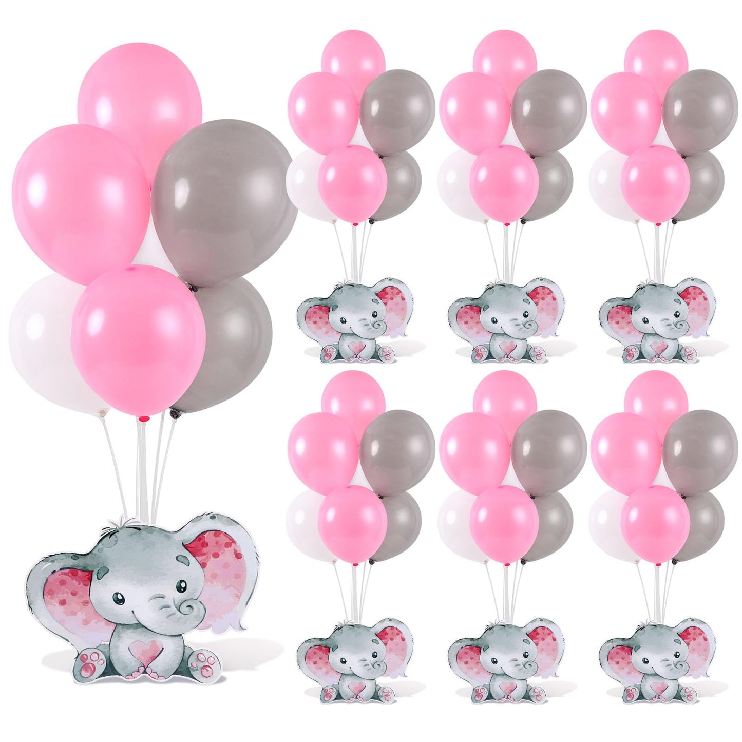 4 Sets Balloon Stand Kit for Table Bear Baby Shower Tables Centerpieces with Balloon Boy Baby Shower Decorations for Bear Theme Gender Reveal Birthday Party Table Decorations Supplies (Brown Bear, 4)