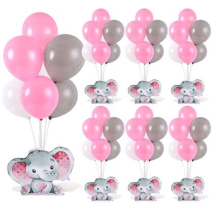 4 Sets Balloon Stand Kit for Table Bear Baby Shower Tables Centerpieces with Balloon Boy Baby Shower Decorations for Bear Theme Gender Reveal Birthday Party Table Decorations Supplies (Brown Bear, 4)