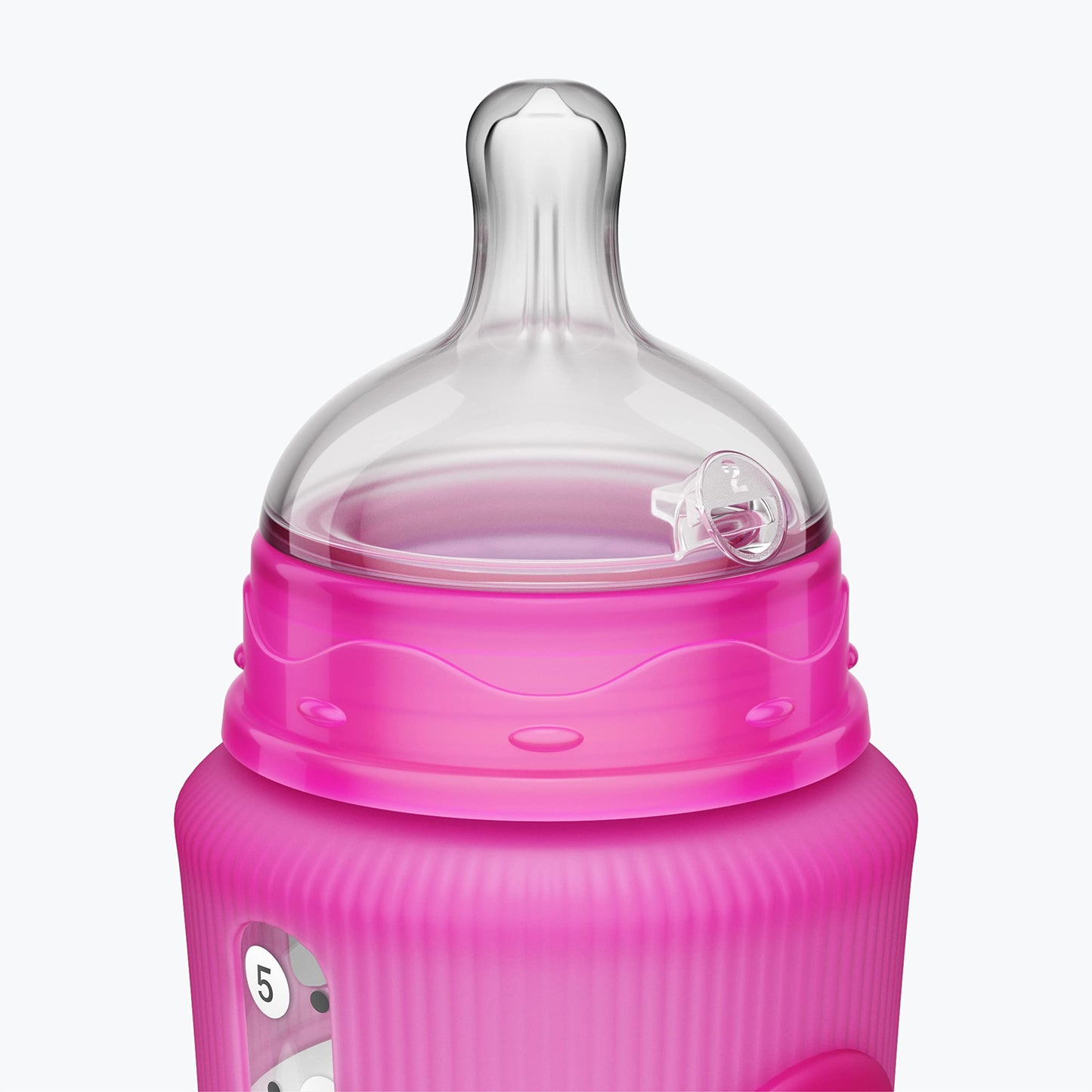 Smilo Baby Bottle Set with Stage 0 Slow Flow Anti Colic Nipple, 10 Oz / 300 ml Capacity, 3X Pack of Anti Colic Baby Bottles 0-3 Months - Aqua Blue