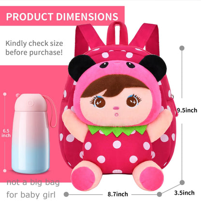 Cute Toddler Backpack Plush Doll Toy Snack Travel Bag Preschool Shoulder Bag Gift for Kid