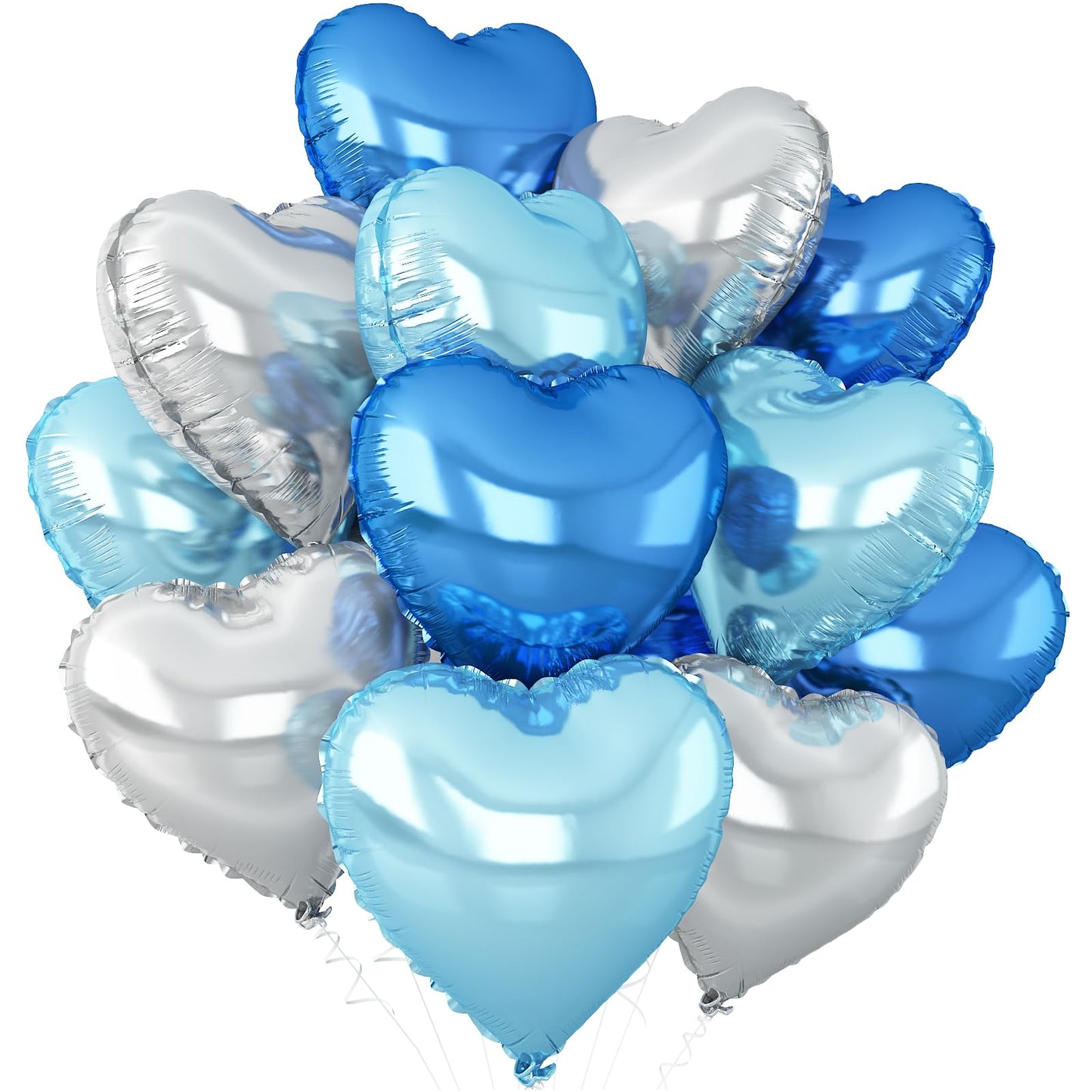 Sage Green Gold Heart Balloons,12Pcs Light Gold Heart Shaped Foil Balloons,18Inch Cream White Helium Mylar Balloon for Baby Shower Birthday Anniversary Wedding Party Decorations