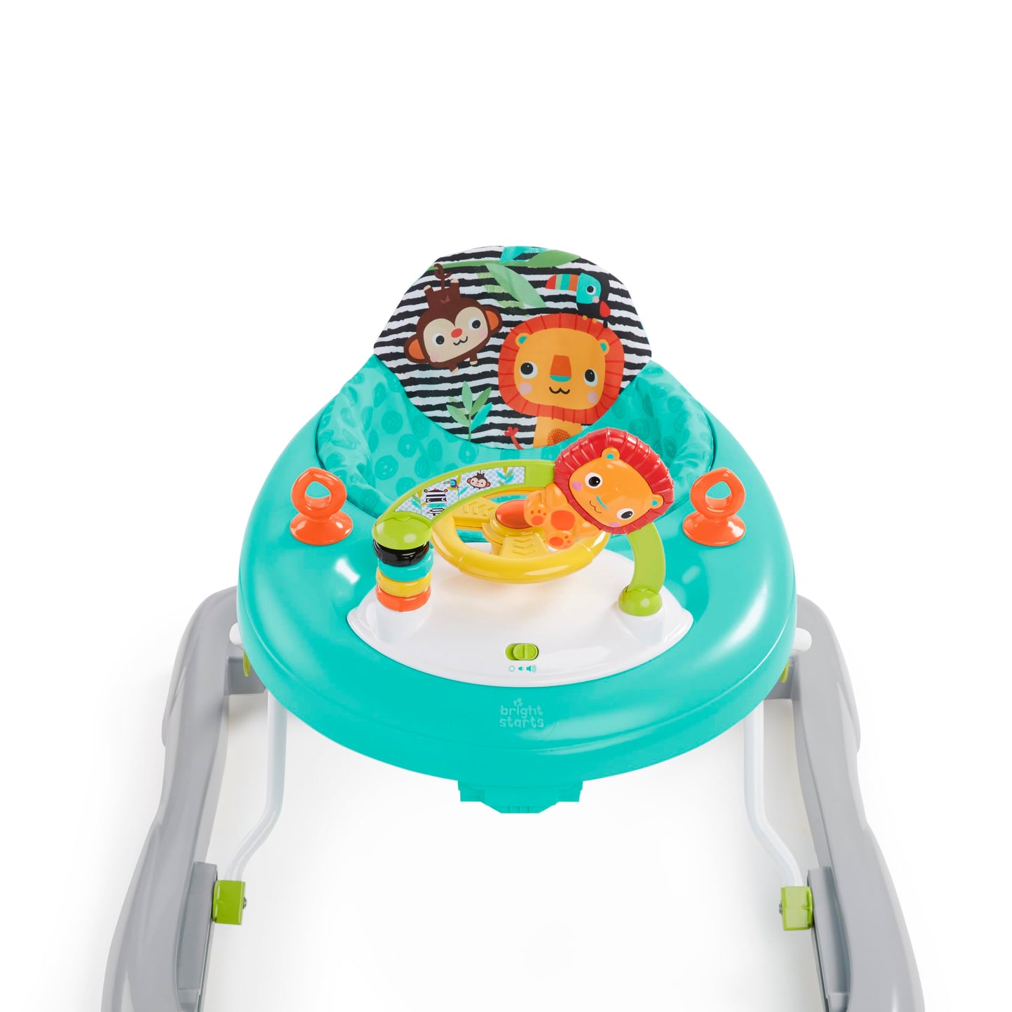 Bright Starts JuneBerry Walk-A-Bout Baby Walker and Entertainer, Removeable Floor Toy, with Easy Fold Frame for Storage, Ages 6 Months +
