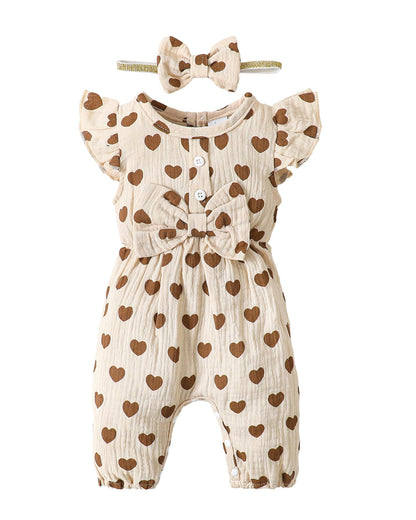 Mioglrie Newborn Baby Girl Clothes One Piece Jumpsuits Clothes Short Sleeve Rompers Summer Clothes for Baby