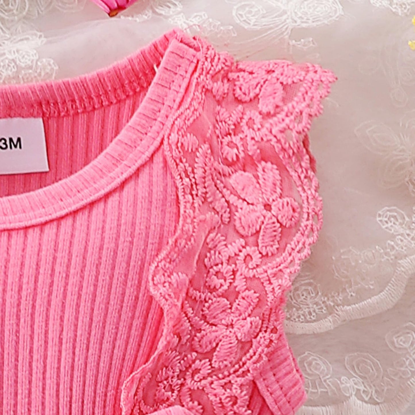 Baby Girl Clothes Newborn Romper Dress Infant Lace Ruffle Sleeveless Summer Outfits with Headband 0-12 Months