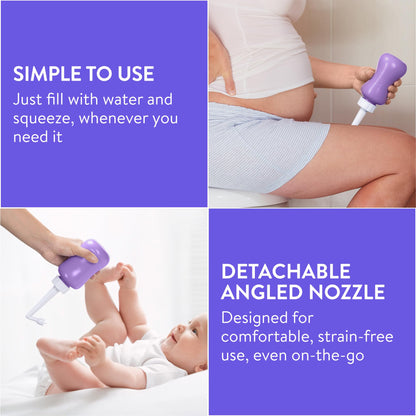 Peri Bottle - Postpartum and Perineal Care - FSA HSA Eligible - Portable Hand Held Travel Bidet Sprayer for Women or Men - Handheld Jet Spray Bottle for Toilet - Pack of 1 - Blue
