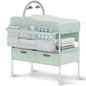Diaper Changing Station, Portable Changing Table for Baby, Diaper Changing Table with Storage Drawers, Waterproof Baby Changing Station with Wheels and Adjustable Height for Newborn Infant (Pink)