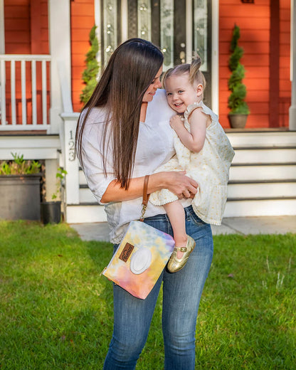 Bumco Diaper Clutch - Portable Wipes Dispenser & Baby Travel Essentials, Airtight Refillable Wipes Container, Diaper Bag Purse