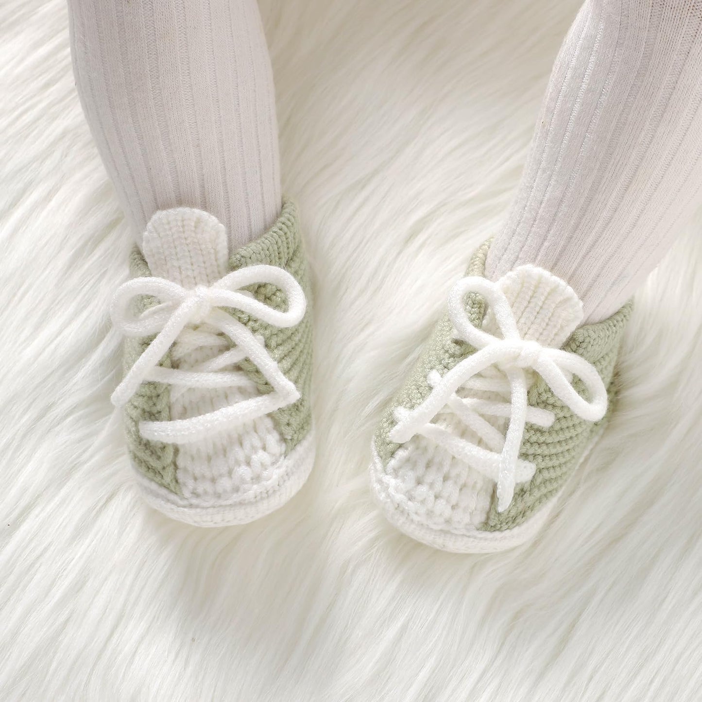 DovFanny Baby Booties Newborn Baby First Shoes Cozy Warm Knit Soft Booties for Toddler Infant Boy Girl