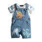 Cute Baby Boy Clothes Suit Toddler Boys' Striped long Sleeve T-Shirt+Denim Overalls Jumpsuit Pants Outfits Sets