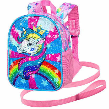 AGSDON Toddler Backpack Leash, 9.5" Safety Harness Dinosaur Bag - Removable Tether