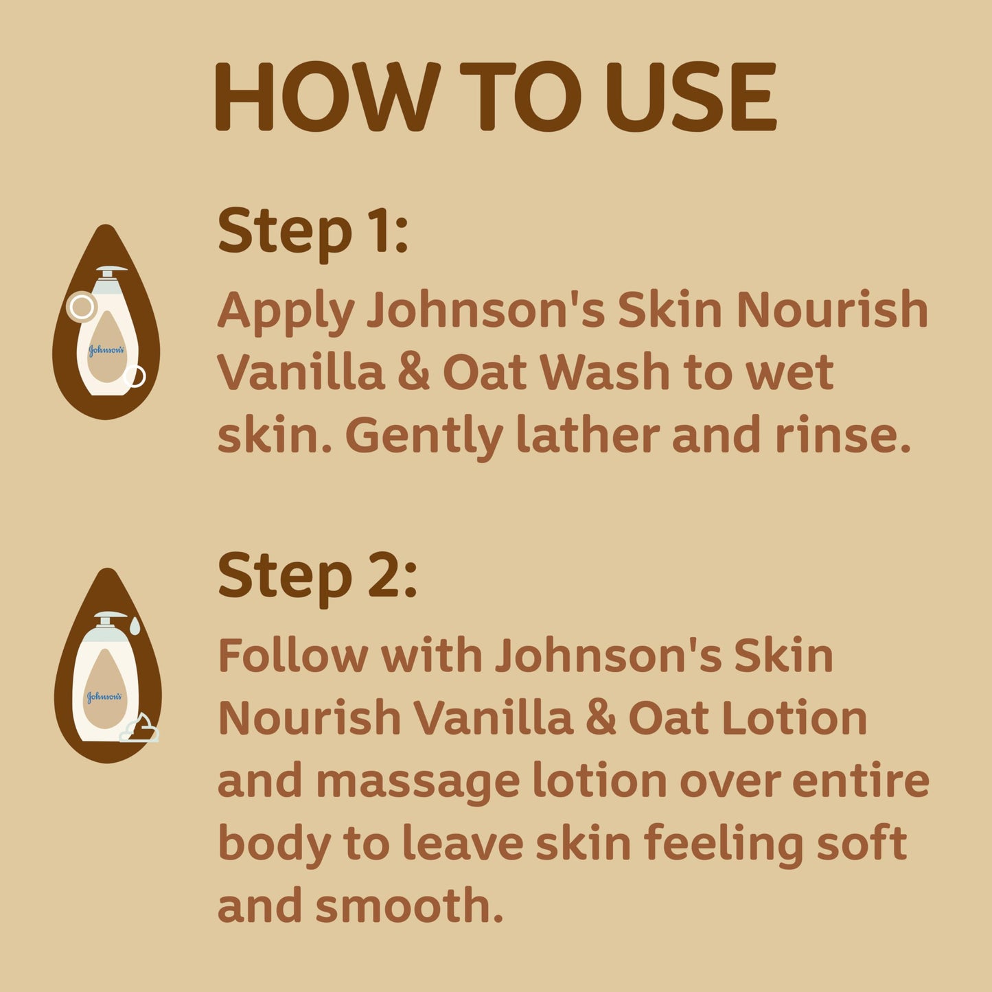 Johnson's Skin Nourish Moisturizing Baby Lotion for Dry Skin with Vanilla & Oat Scents, Gentle & Lightweight Body Lotion for the Whole Family, Hypoallergenic, Dye-Free, 16.9 fl. oz