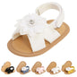 CoKate Baby Girls Sandals Ruffle Bowknot Premium Soft Sole Anti-Slip Open Toe Breathable Summer Outdoor First Walker Shoes Baby Sandals 0-3 months girls