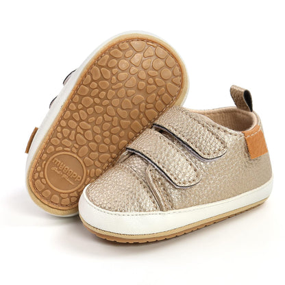 Baby Boys Girls Shoes Non-Slip Rubber Sole High-Top PU Leather Sneakers Infant First Walking Shoes Toddler Crib Shoes Newborn Loafers Flats.