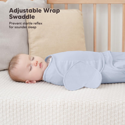 Susurration Swaddles for Newborns, 100% Cotton Baby Swaddle Sleep Sack, with Adjustable Velcro, Breathable and Durable Unisex Swaddle Sleep Sack, 3 Pack