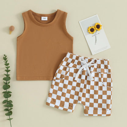 Baby Boy Summer Clothes Striped Tank Tops Camisoles and Shorts Newborn Boys Spring Summer Outfit