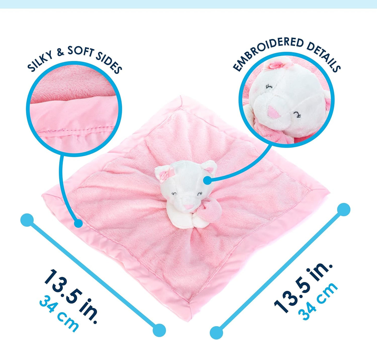 KIDS PREFERRED Carter's Baby Girl's Pink Kitty Cat Lovey Security Blanket