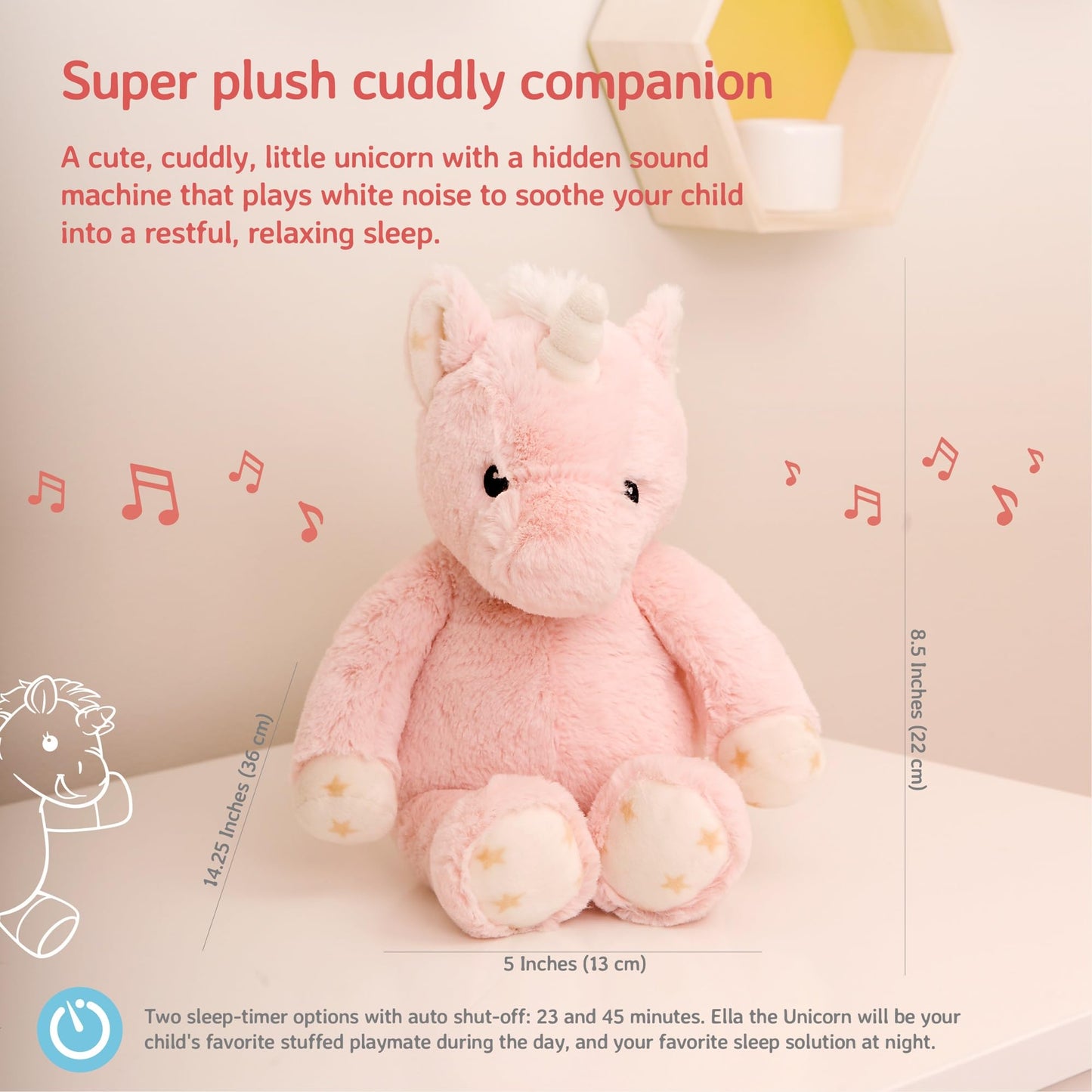 Cloud b Sound Machine with White Noise Soothing Sounds | Cuddly Stuffed Animal & Nomadic Nightlight | Record Parent Voice | Adjustable Settings & Auto-Shutoff | LoveLight™ Buddies - Drake The Dragon™