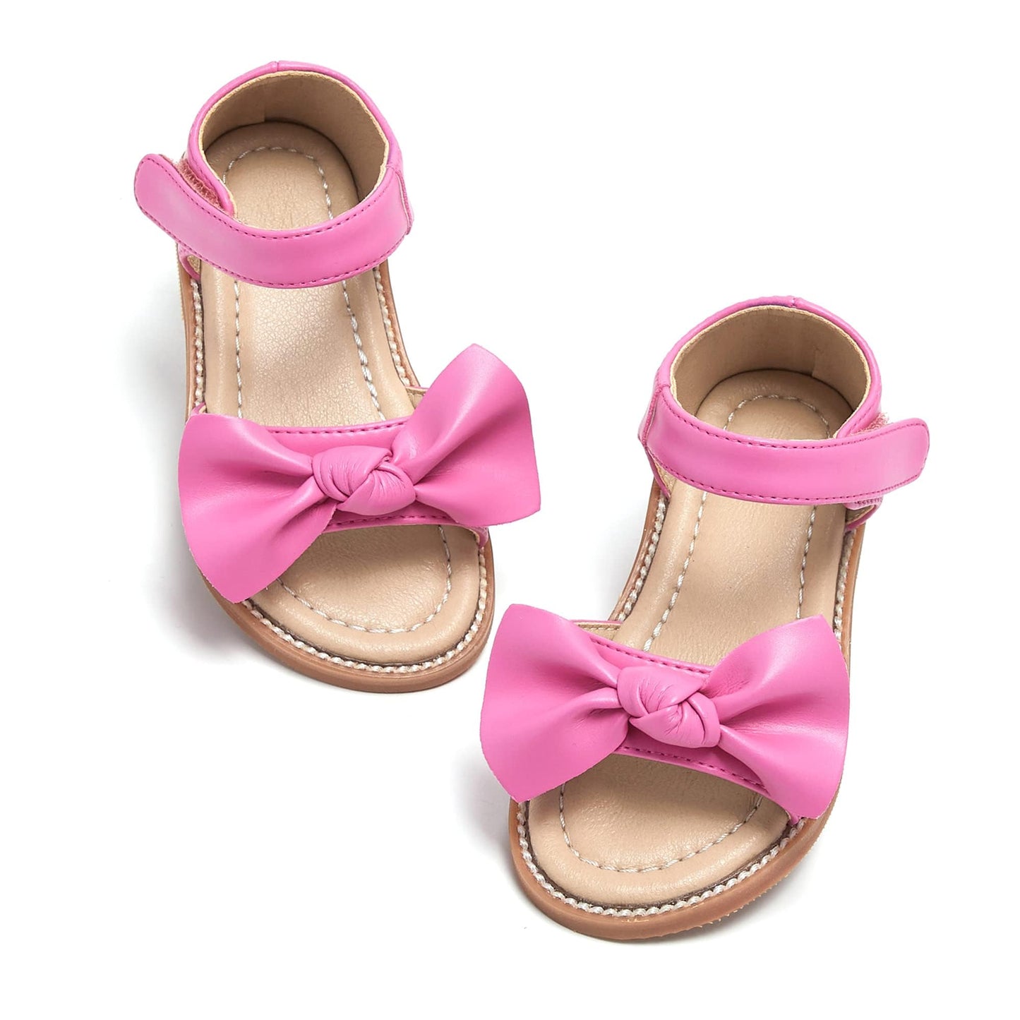 Felix & Flora Toddler Girls Sandals Soft Rubber Flats Summer Baby Flower Girl Shoes.