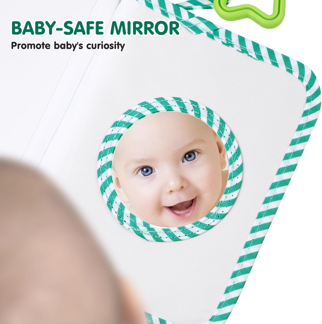 Baby Photo Album 5x7 Inch：Soft Cloth Baby Memory Book for First Year - Green 18 Photoes Album for Newborn Toddlers Kids Shower Memory Birthday Gifts - Perfect for Family Parties Milestone Moments