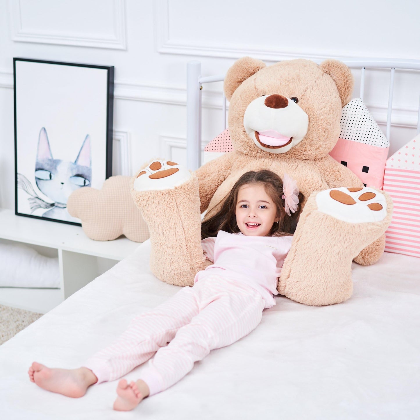 IKASA Giant Teddy Bear Plush Toy Stuffed Animals(Brown,78 inches)