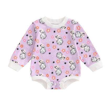 Easter Newborn Baby Girl Clothes Fuzzy Bunny Embroidery Romper Sweatshirt Bubble Jumpsuit Toddler Baby Girl Outfit