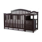SORELLE FURNITURE Berkley Crib and Changer with Slat Panel Back Classic -in- Convertible Diaper Changing Table Non-Toxic Finish Wooden Baby Bed Toddler Childs Daybed Full-Size Nursery - White
