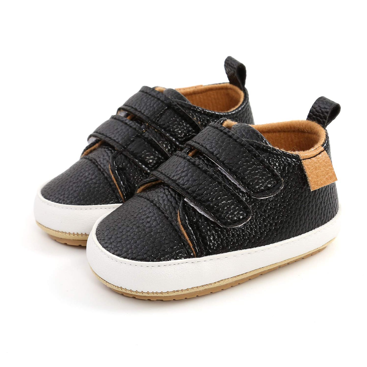 Baby Boys Girls Shoes Non-Slip Rubber Sole High-Top PU Leather Sneakers Infant First Walking Shoes Toddler Crib Shoes Newborn Loafers Flats.
